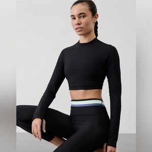 NWT Athleta Cross-train Ultra Crop Top - Black - Size Medium